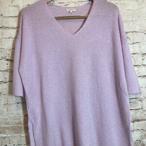Demylee NY Cashmere Sweater Women XS Oversized Lilac Purple Soft Girl Boxy Tunic